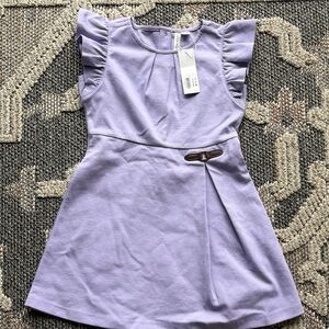 Janie and Jack Lilac Dress with Ruffle Sleeves